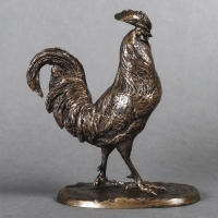 Sculpture - Le Coq , Pierre - Jules Mêne (1810-1879) - Bronze
