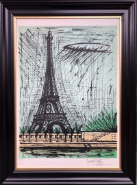 Buffet Bernard Tour Eiffel Lithographie Couleurs Papier arches Signée Certificat D’authenticité