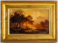 Paysages non signé, XIXème siècle, Monogrammé