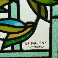 VITRAIL VITRAUX Paire de vitraux DAGRANT (1839-1915) (1)