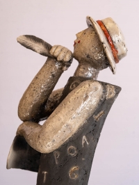 Sculpture raku par CLEM - le poète
