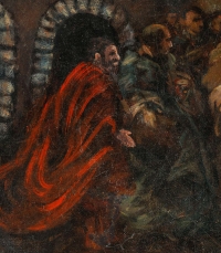 Louis Gabriel Eugène Isabey (1803-1886) La présentation d’une fiancée à Seville huile sur toile vers 1830
