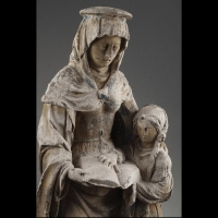 L’Education de la Vierge. Pierre sculptée, Est de la France avant 1550.
