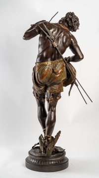 Grande statue en régule HINDOU, fin XIXème siècle