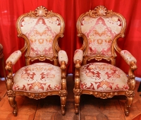 Paire de fauteuils d&#039;apparat, Rome XIXème siècle