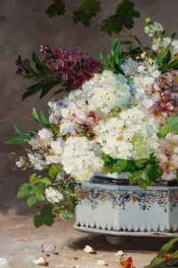 Charles Gilbert-Martin 1839-1905. Fleurs dans une jardinière.