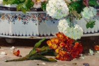 Charles Gilbert-Martin 1839-1905. Fleurs dans une jardinière.