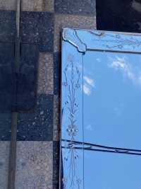 1970′ Miroir Venise à Fleurs 161 x 95 cm