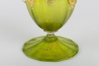 Vase en Cristallo Vénitien vert absinthe par Salviati 1885