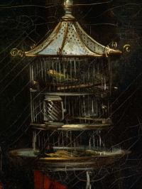 René LEGRAND 1847-1917. La cage à oiseaux.