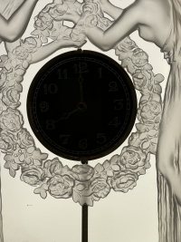 René LALIQUE Electric clock &quot;The two figurines&quot; - 1926