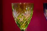 Série de 12 verres à vin du Rhin en cristal de Saint Louis modèle Chantilly