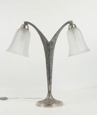 René Lalique Lampe double &quot;campanules&quot; 1926