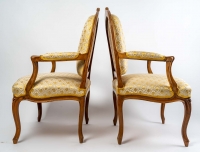 A Pair of Louis XV Period (1724 - 1774) Armchairs.
