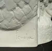 Faune assis signé Felix FEVOLA (1882-1953)