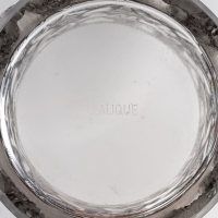 Vase &quot;Farandole&quot; verre blanc patiné gris de René LALIQUE