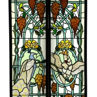 VITRAIL VITRAUX Paire de vitraux DAGRANT (1839-1915) (2)