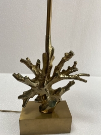 1970′ Lampe En Bronze Signée Charles Modéle Corail