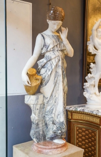 Sculpture en marbre et onyx de Puji, fin XIXème siècle