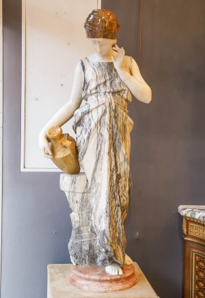Sculpture en marbre et onyx de Puji, fin XIXème siècle||Sculpture en marbre et onyx de Puji, fin XIXème siècle||||||
