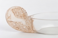 Jardinière « Saint-Hubert » verre blanc patiné sépia de René LALIQUE