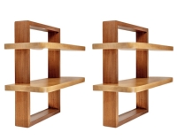 1930 Paire de Tables de Chevet suspendues Art Déco dans l&#039;esprit cubiste
