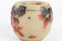 Vase « Araignées et Ronces » pâte de verre jaune, rouge, marron, verte et noire de Gabriel ARGY-ROUSSEAU