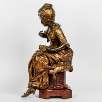 &quot;La Rupture&quot;, Sculpture en bronze par Ernest-Eugène Hiolle (1834 - 1886)