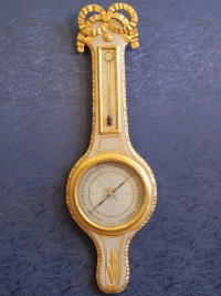 A Louis XVI period (1774 - 1793) barometer-thermometer.