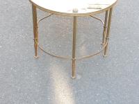 1950-70′ Table Tripartite en Laiton Style Maison Baguès