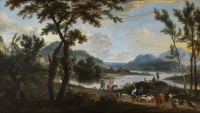 Paysage Italien – Attribué à Andrea Locatelli (1695 – 1741)