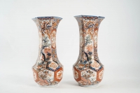 Paire de vases en porcelaine Imari - Japon XIXème
