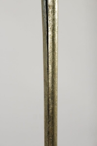 Grand lampadaire des années 1980 en métal peint, patiné et doré.
