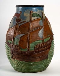 Grand vase par Jean Van Dongen (1883 - 1970)