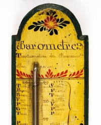 Baromètre-thermomètre d&#039;époque Louis XVI (1774 - 1793).