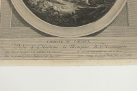 Romantic Steel Engraving from the 19th Century L’Arrive du Courrier”