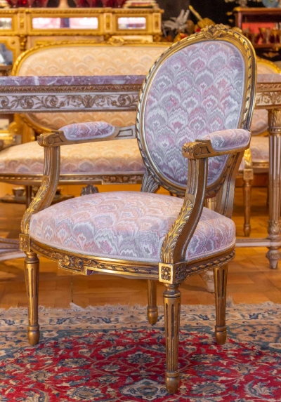 Salon 5 pièces de style Louis XVI époque Napoléon III||||||