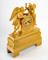 Pendule en bronze doré d&#039;époque, XIXème siècle
