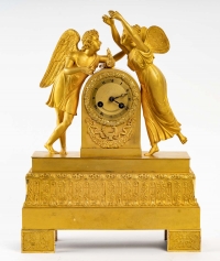Pendule en bronze doré d&#039;époque, XIXème siècle