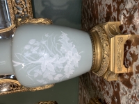 Paire de lampes en porcelaine. Époque Napoléon III