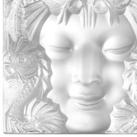 Lalique France: “Woman’s mask” Decorative motif