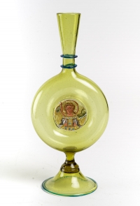 Vase venitien, couleur vert absinthe, fin XVIIIème / début XIXème