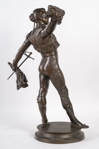 Sculpture en bronze patiné représentant un toréador, début du XXème siècle.