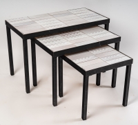 Tables gigognes en céramique des années 50-60
