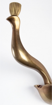 Paire d&#039;Appliques en bronze signée Riccardo Scarpa 1960