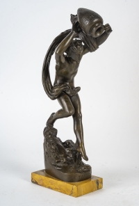 Sculpture de U.Basset, Le Torrent, sculpture en bronze, XIXème siècle, Napoléon III