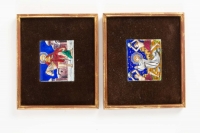 Pair Of Small Plates In Enamels Of The Early 20th Century