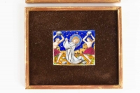 Pair Of Small Plates In Enamels Of The Early 20th Century