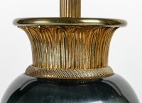 Paire De Lampes En Bronze Des Années 1960. Attribuées à La Maison Charles.