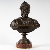 Buste en bronze représentant Henri IV, milieu du XIXe siècle.
